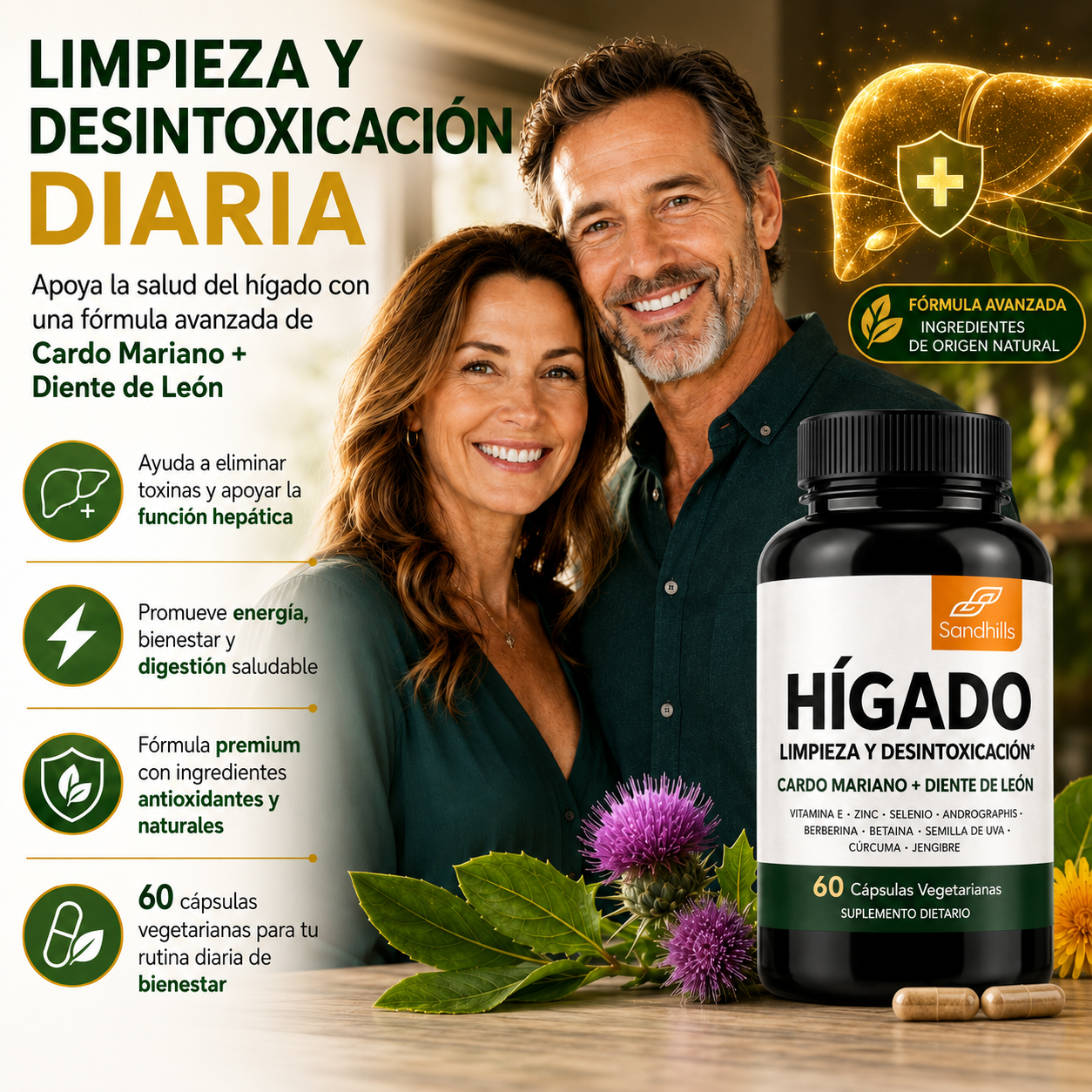 Detox Hepático - Apoyo hepático avanzado para que te sientas mejor.