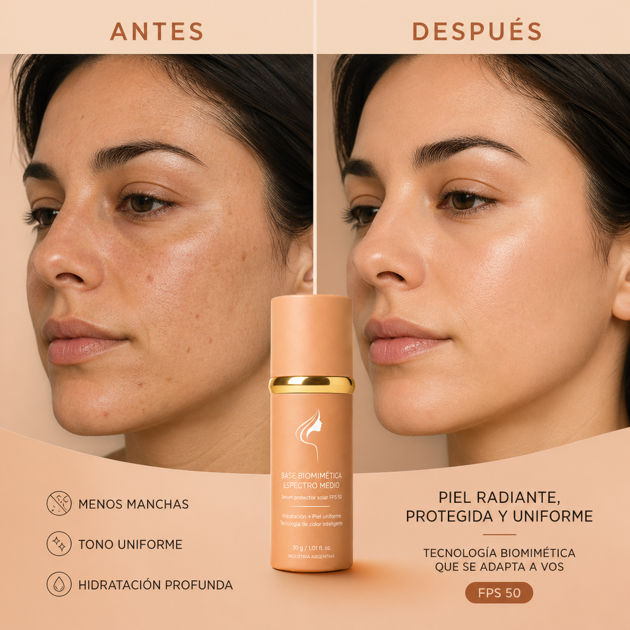 Biommic Foundation – Base Líquida Hidratante que Cambia de Color