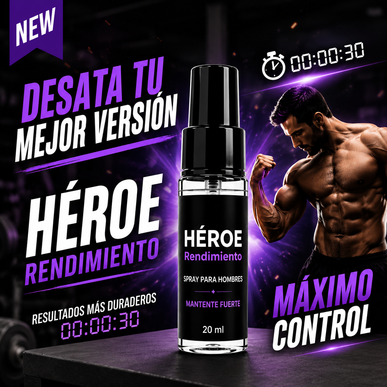 Spray de Rendimiento HÉROE – Máximo Control, Más Confianza y Mejor Rendimiento