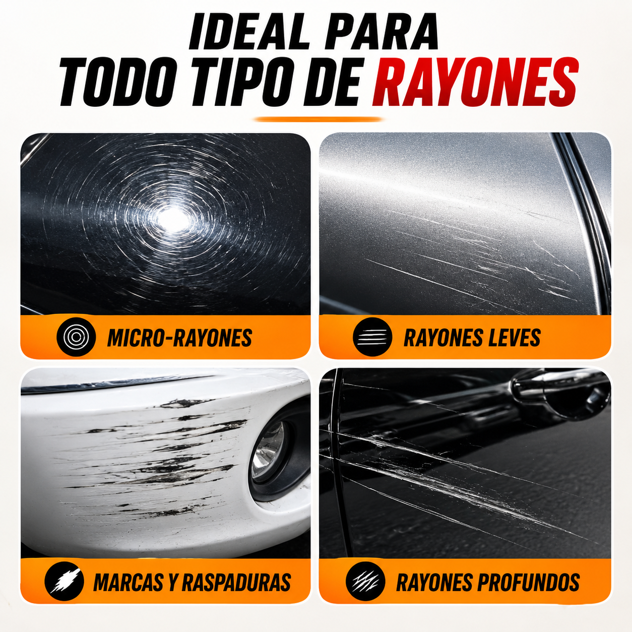 BrilloScratch – Elimina Rayones, Restaura el Color y Sorpréndete con el Resultado (2x1 Oferta)
