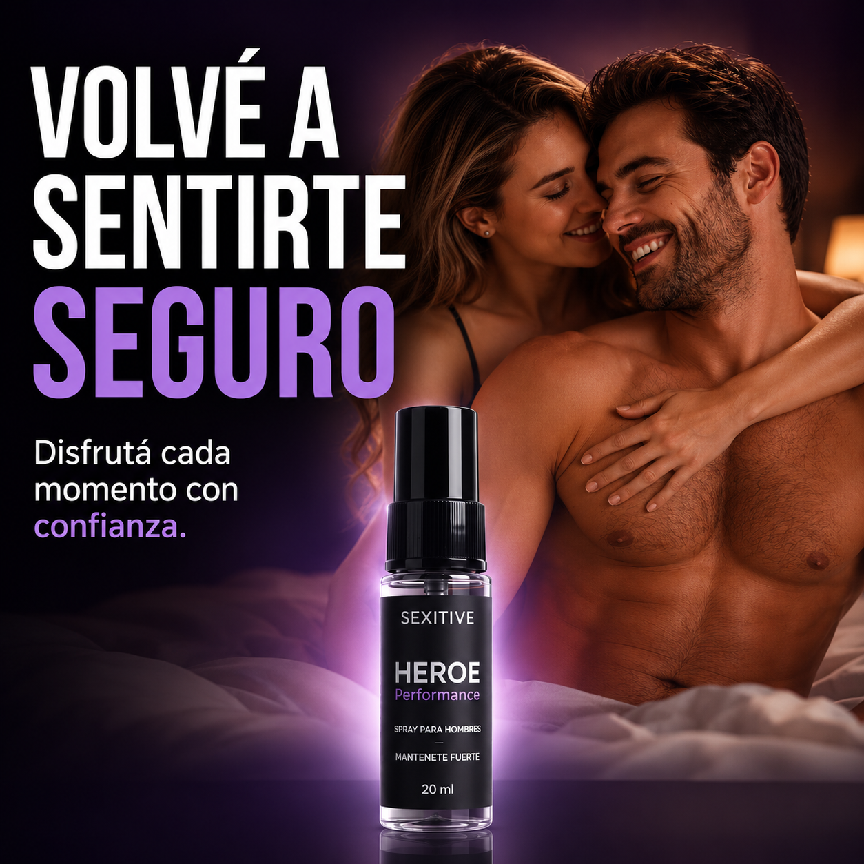 HEROE Performance Spray para Hombres - Sentite Más Seguro Cuando Más Importa