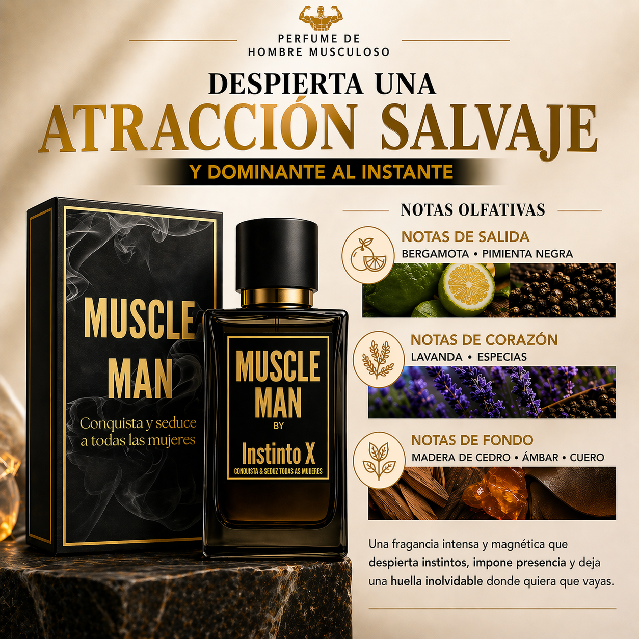 Perfume de Hombre Musculoso – Despierta una Atracción Salvaje y Dominante al Instante