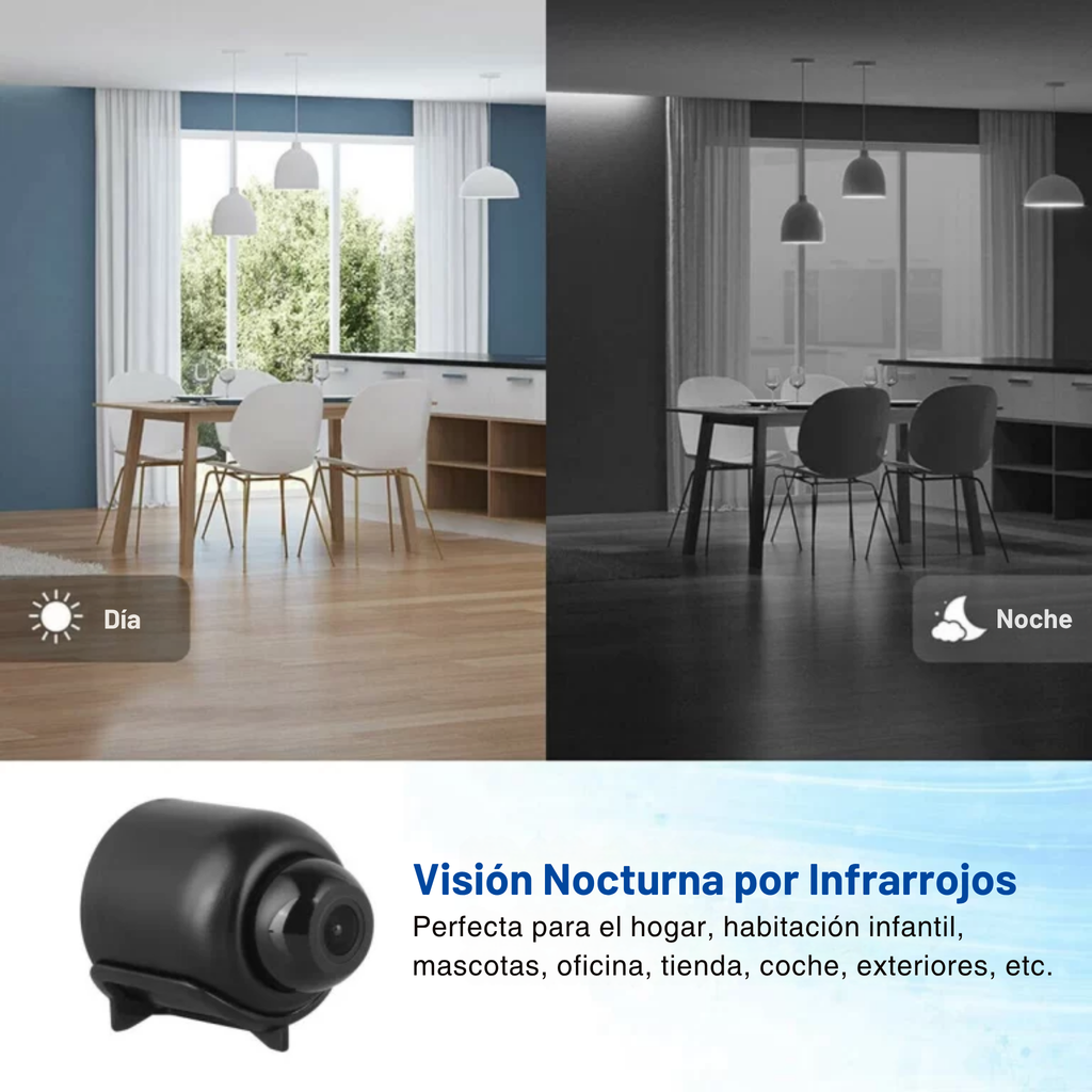 Mini Cámara Espía Full HD con Visión Nocturna – Discreta, Inalámbrica y Activada por Movimiento