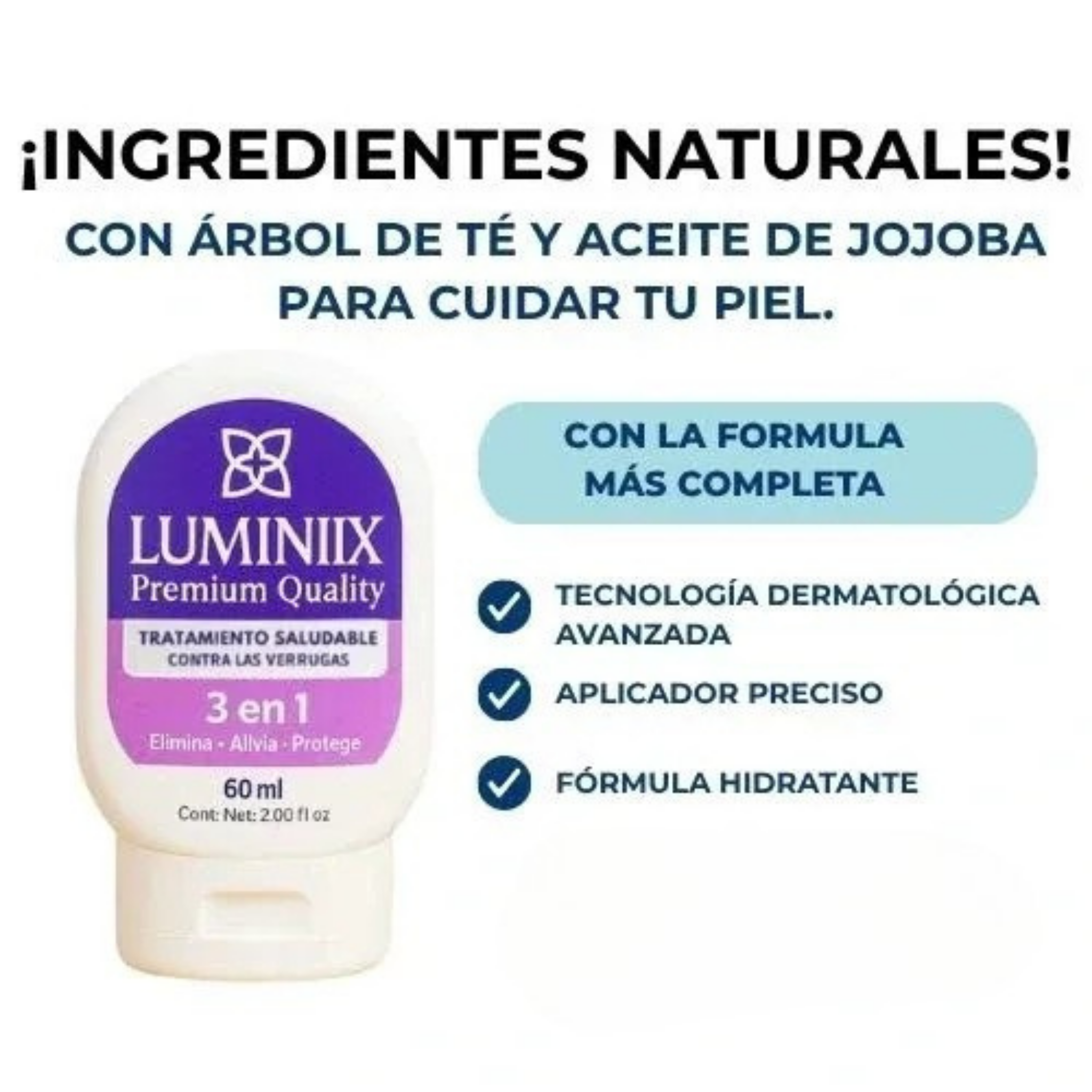 Luminiix Eliminador de Verrugas – Fórmula Natural sin Dolor y sin Cicatrices