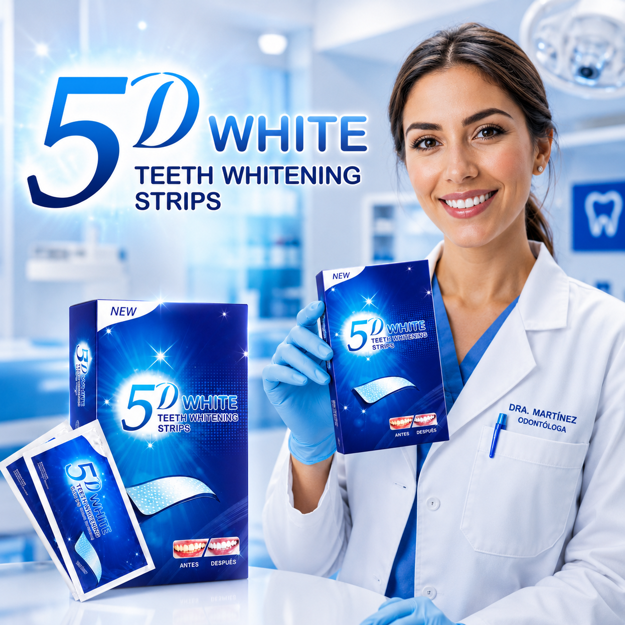 Tiras Blanqueadoras 5D White™ - Mostrá una Sonrisa Más Blanca y Sentite Más Seguro Todos los Días