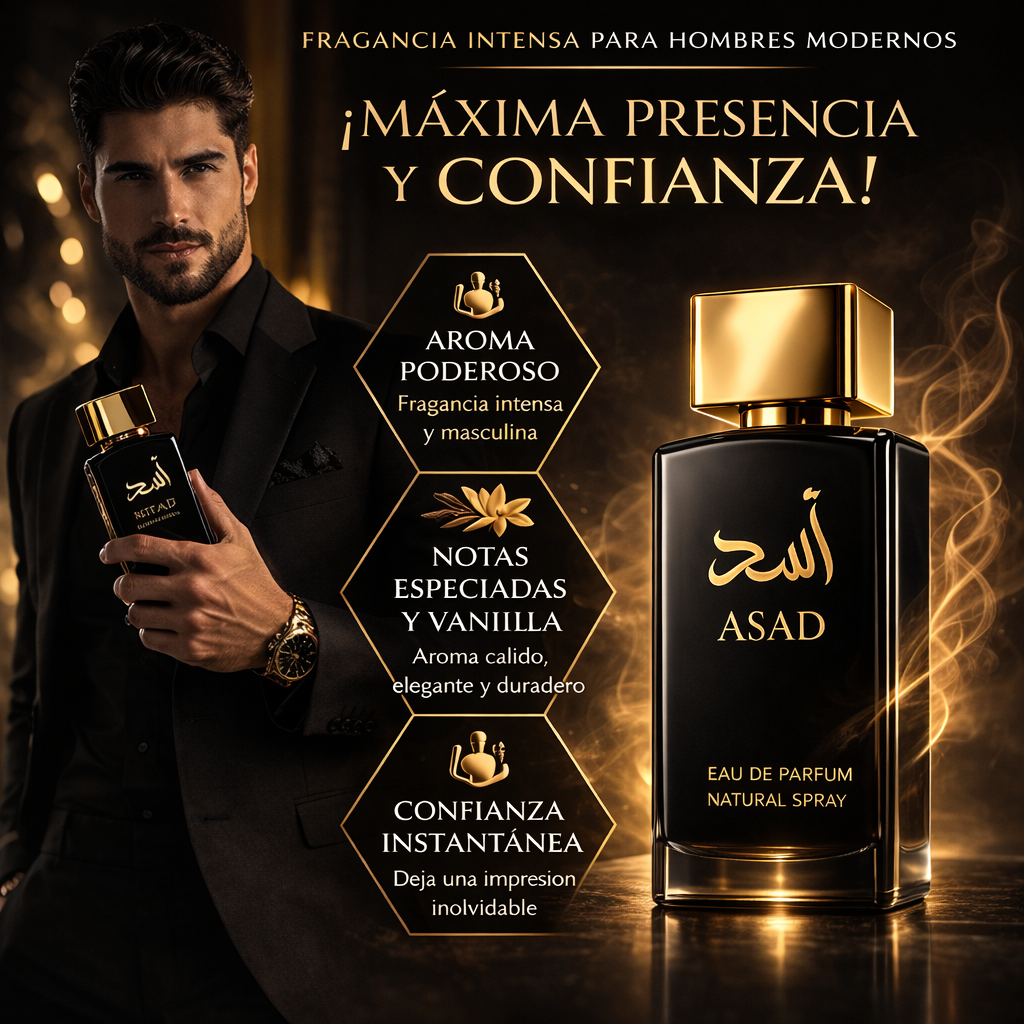 ASAD Eau de Parfum: El aroma del poder, la confianza y la atracción