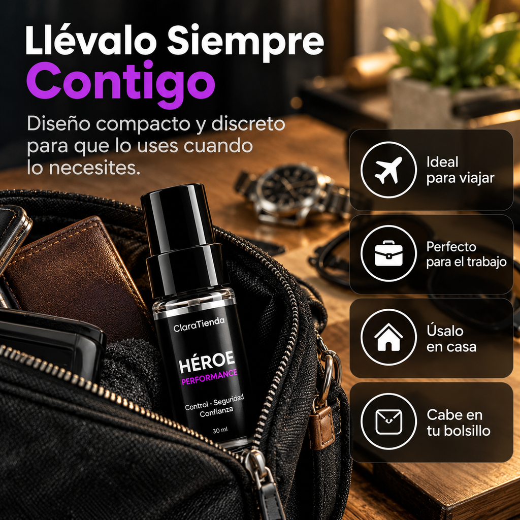 Spray de rendimiento HÉROE – Más Control, Confianza y Seguridad en Cada Momento