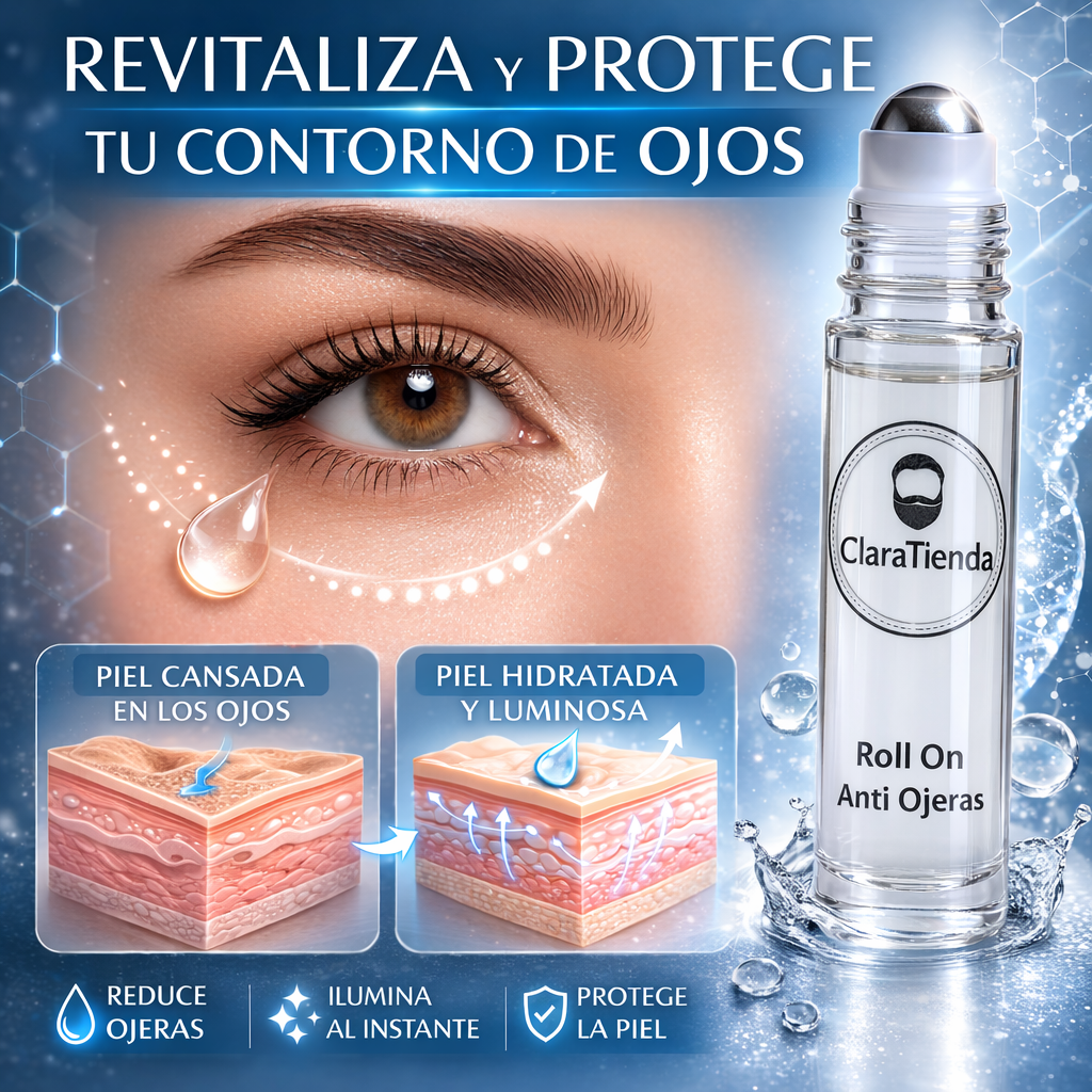 Roll-On Anti Ojeras – Ilumina, Desinflama y Rejuvenece Tu Mirada en Minutos