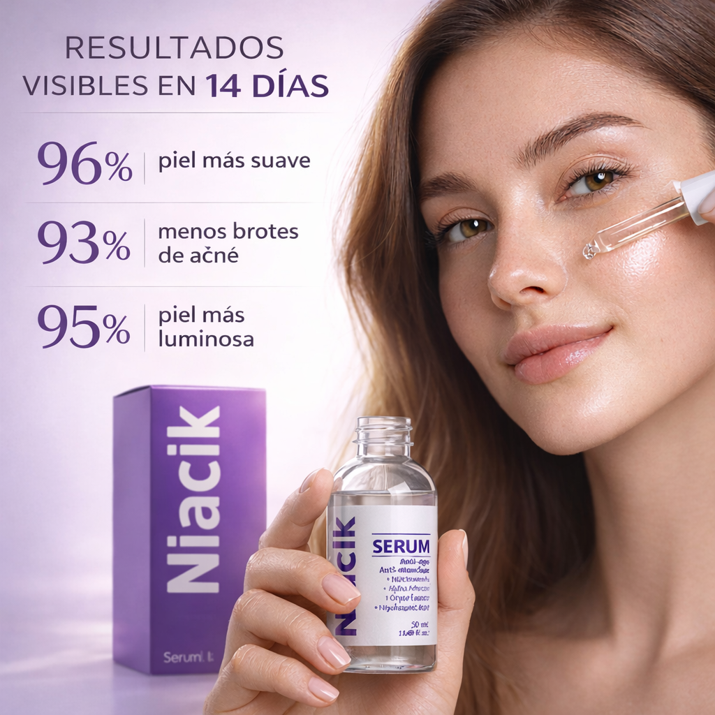 NIACIK SERUM – Transforma la Piel con Acné en una Piel Clara, Suave y Radiante