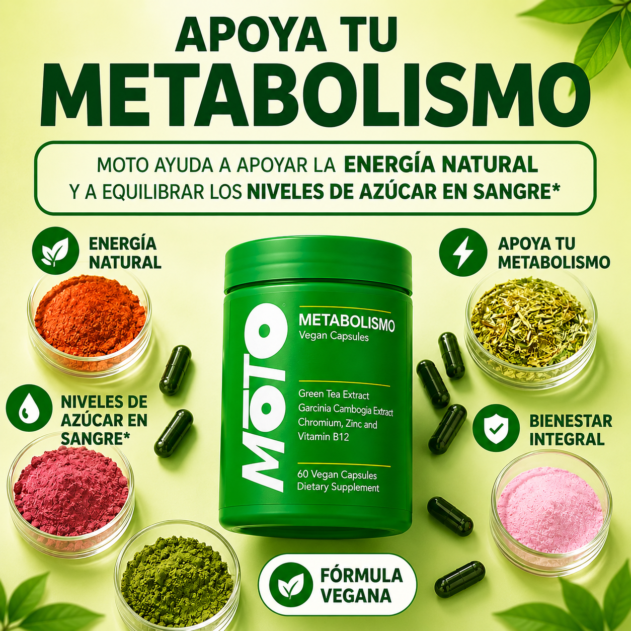 MOTO Metabolism | Cápsulas Naturales Para Quemar Grasa y Acelerar El Metabolismo
