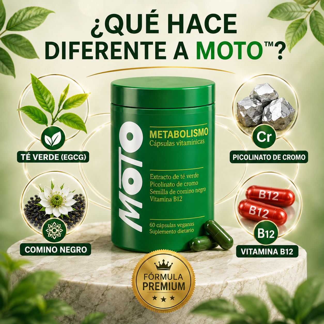 Cápsulas MOTO™ para el Metabolismo - Activá Tu Metabolismo. Controlá Antojos. Más Energía.