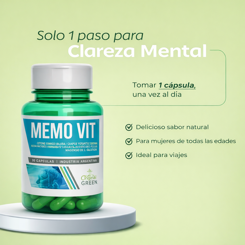 Memo Vit - Memoria más ágil. Enfoque más fuerte. Todos los días.