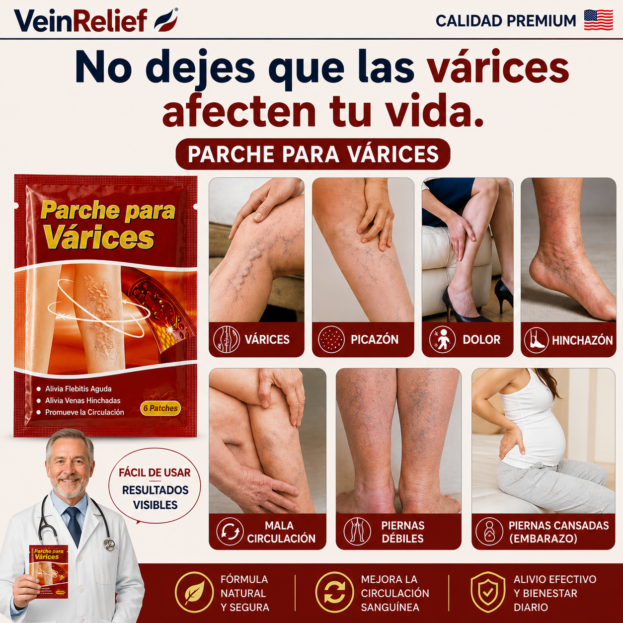 VeinRelief - Ayuda A Reducir La Apariencia De Las Várices y Revitalizar Tus Piernas