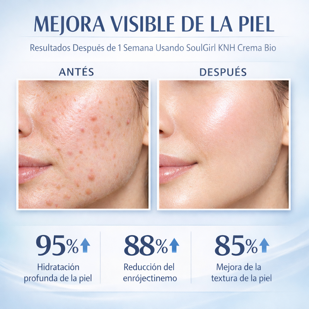 Crema SoulGirl KNH Bio Retinol: hidratación profunda, minimización de poros y reafirmación de la piel.