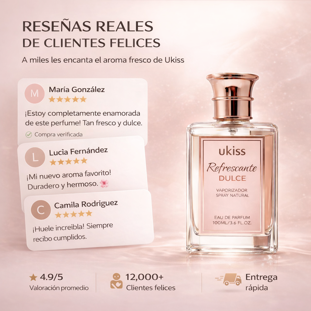 Perfume refrescante Ukiss: la fragancia dulce y ligera que te hace irresistible al instante.