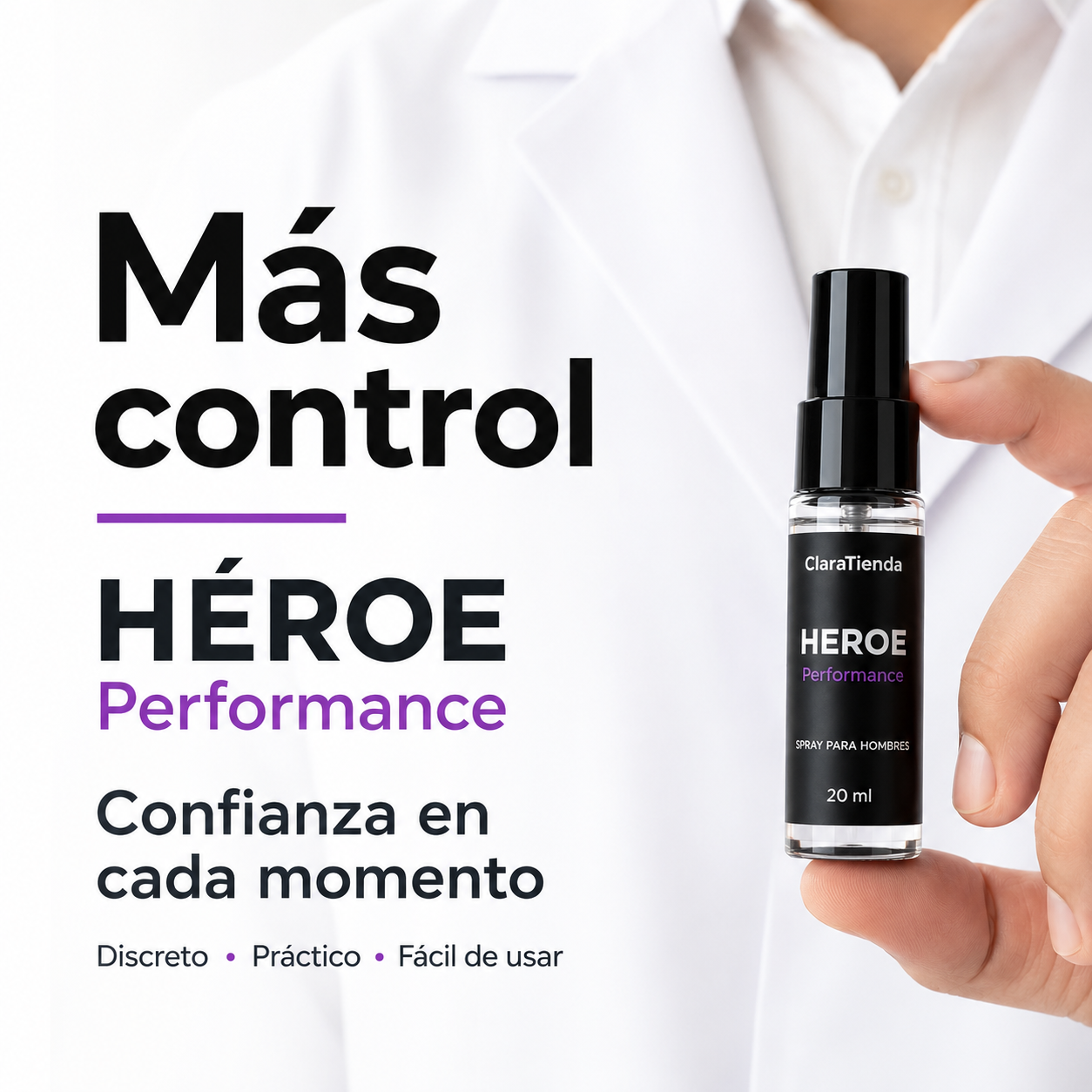 HEROE Performance Spray – Seguridad, Control y Confianza Masculina