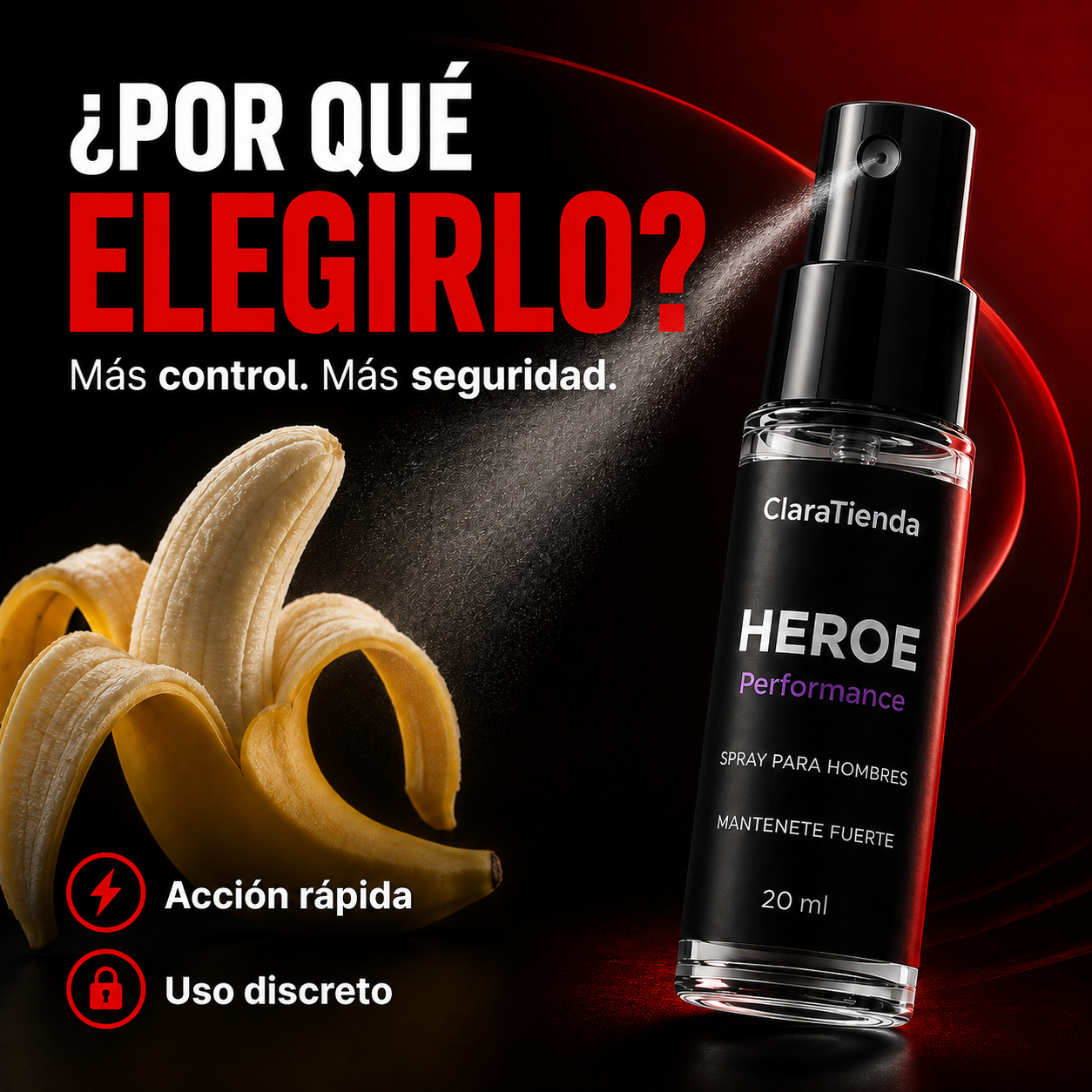 HEROE Performance Spray – Seguridad, Control y Confianza Masculina