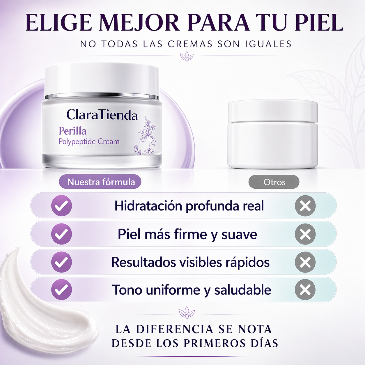 Crema de Polipéptidos de Perilla – Restaura la Firmeza, Suaviza Líneas de Expresión e Hidrata Profundamente