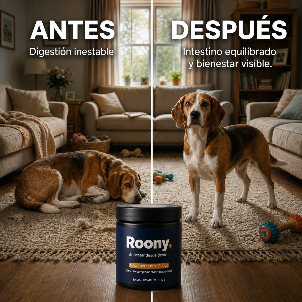 Probióticos para Perros — Tabletas Masticables para la Salud Digestiva