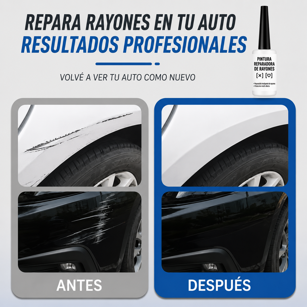 BrilloBrush para arañazos en el coche - Recupera la apariencia de tu auto con una sola pincelada (2X1 OFERTA)