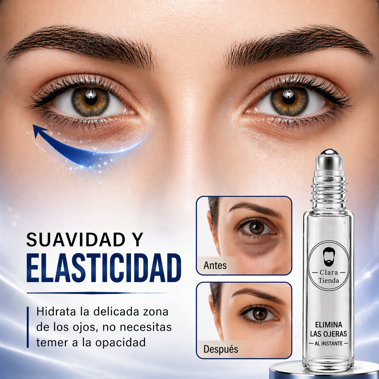 Elimina las ojeras al instante – Ojos más luminosos, suaves y revitalizados