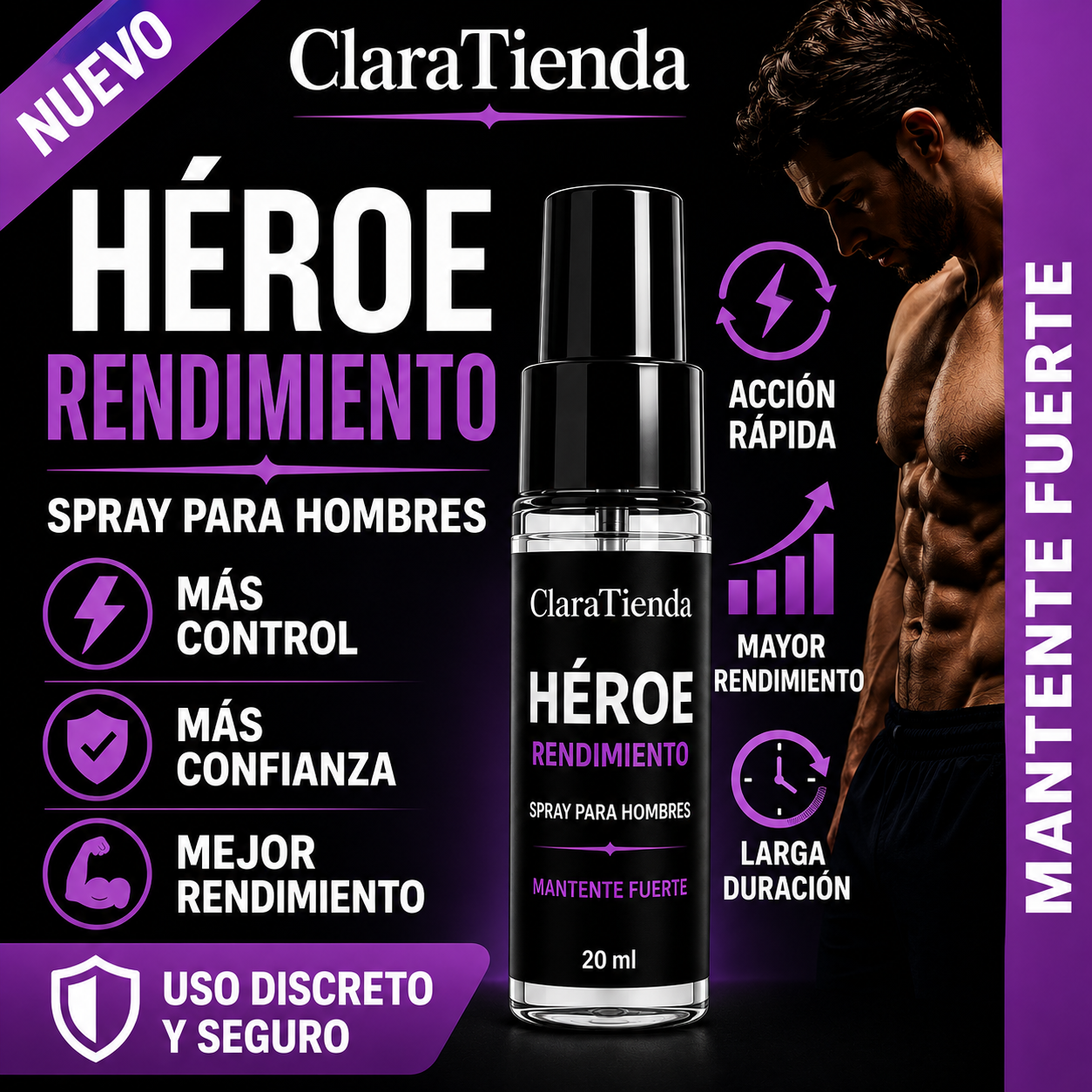 Spray de Rendimiento HÉROE – Máximo Control, Más Confianza y Mejor Rendimiento