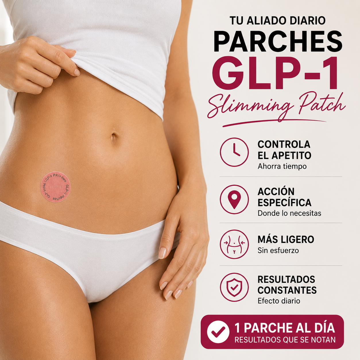 Parches GLP-1 Slimming Patch – Ayuda a Reducir la Grasa Localizada y Definir tu Silueta