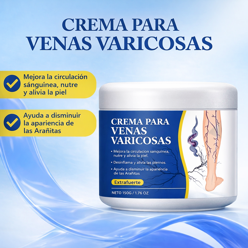 Varicose Vein Cream – Mejora la circulación y reduce la apariencia de varices.