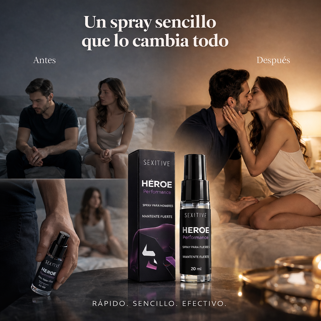 Spray de alto rendimiento Héroe: Máxima resistencia y potenciador de la confianza.