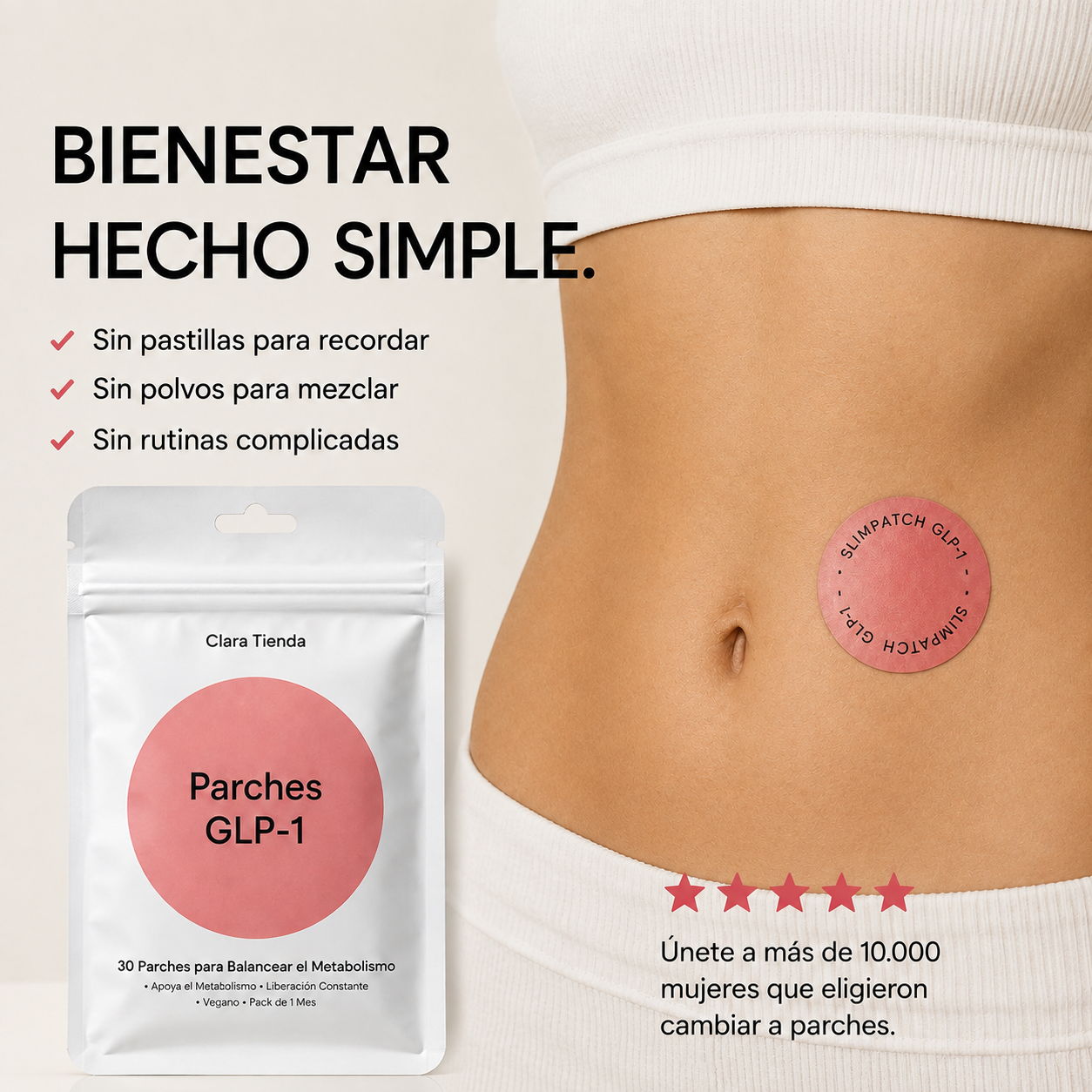 GLP-1 SLIMPATCH – El Parche Diario para Sentirte Más Ligera y Segura