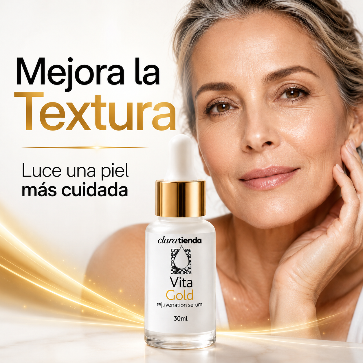 Vita Gold Sérum Rejuvenecedor Facial - Luminosidad, hidratación y suavidad en cada gota.