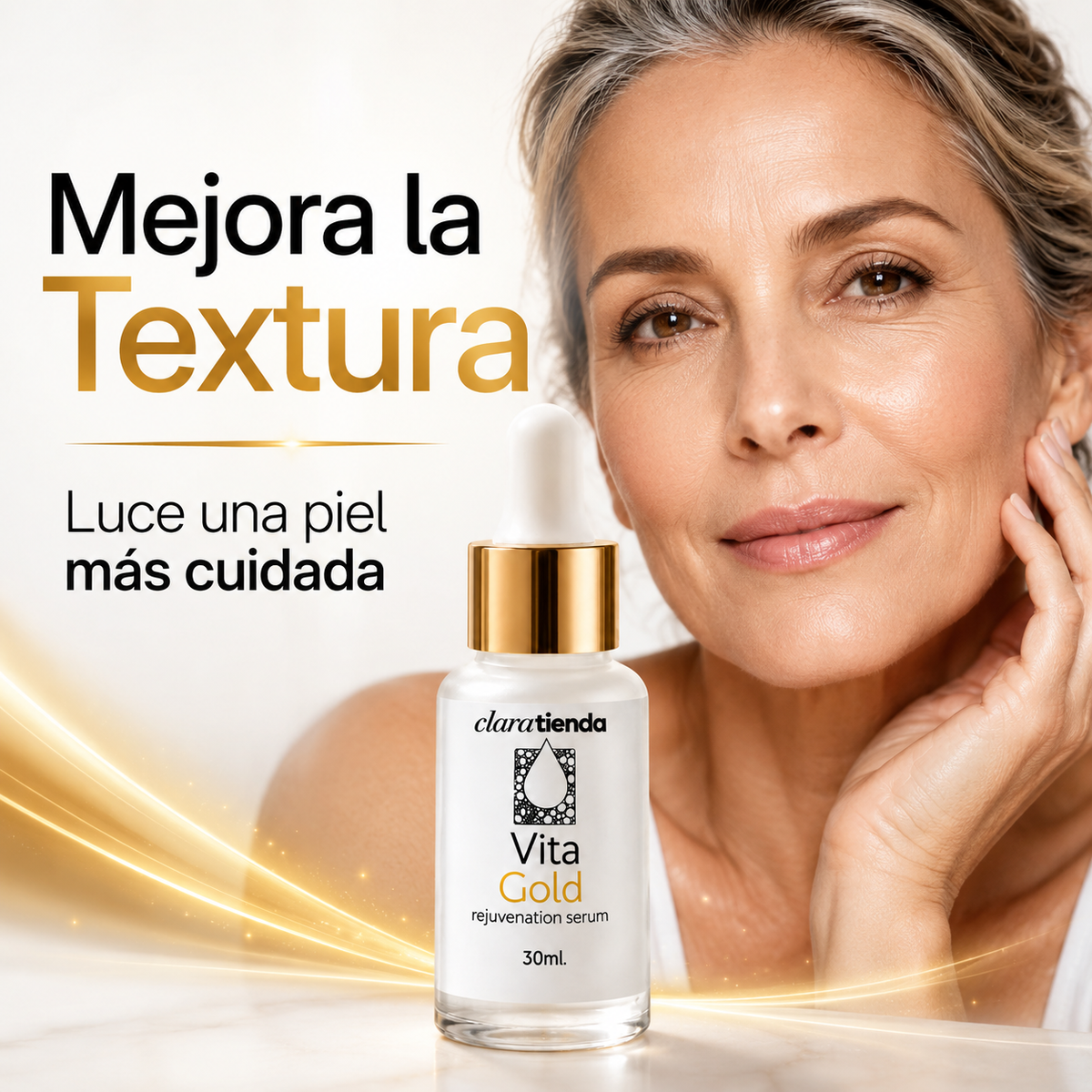Vita Gold Sérum Rejuvenecedor Facial - Luminosidad, hidratación y suavidad en cada gota.