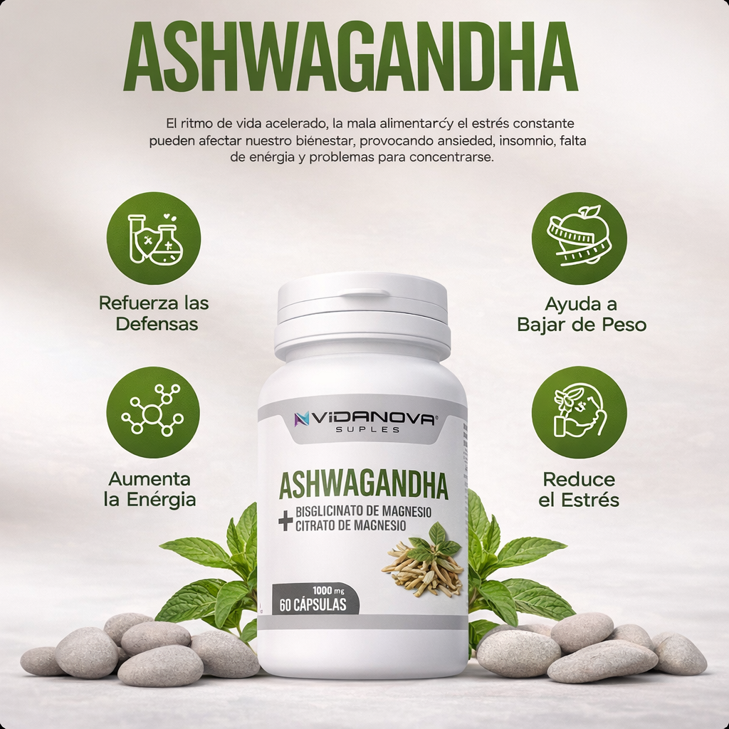 Ashwagandha con Magnesio Original 1000 mg – tu fórmula antiestrés de máxima potencia