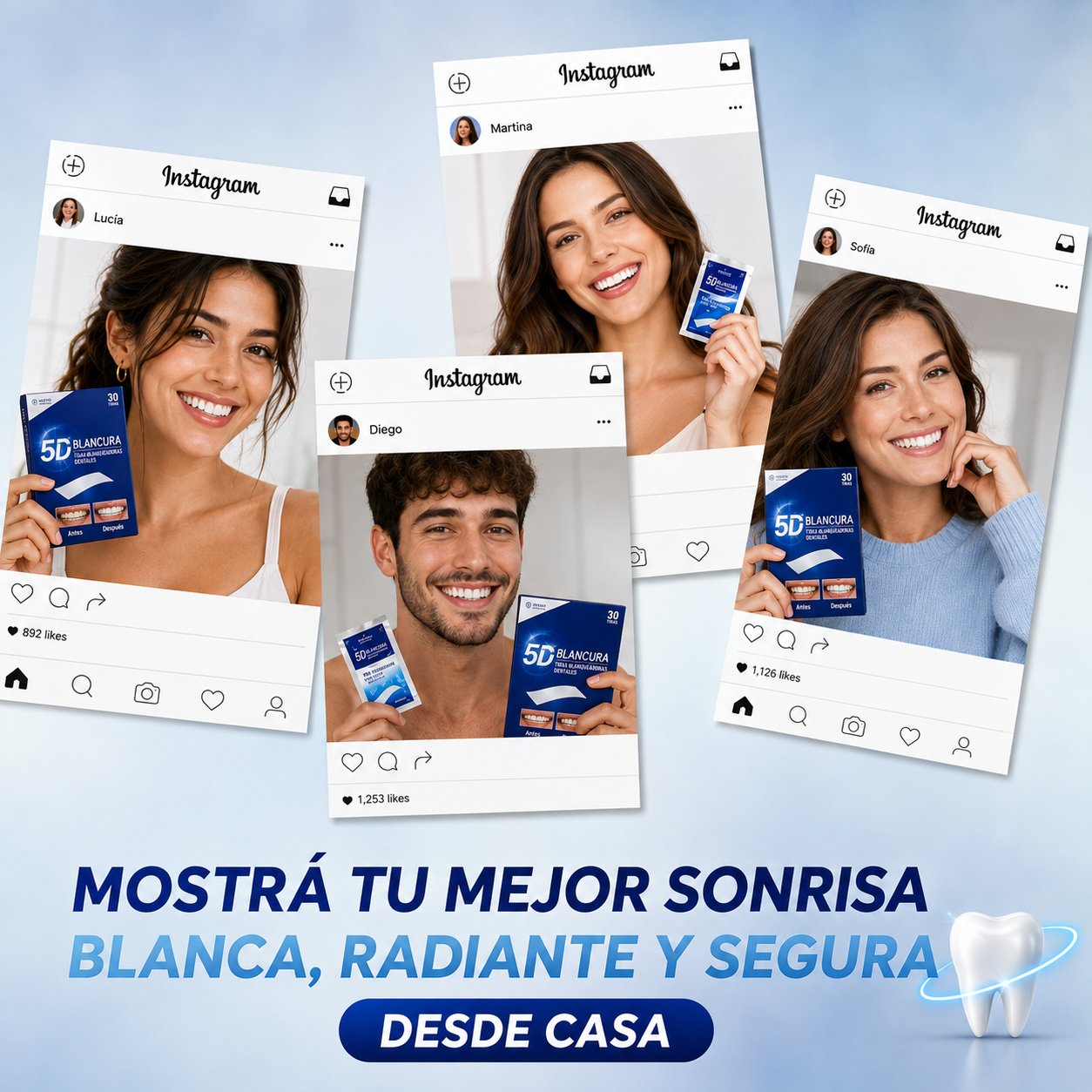 Sonrisa Radiante 5DPro – Una Sonrisa Más Blanca, Radiante y Segura Desde Casa