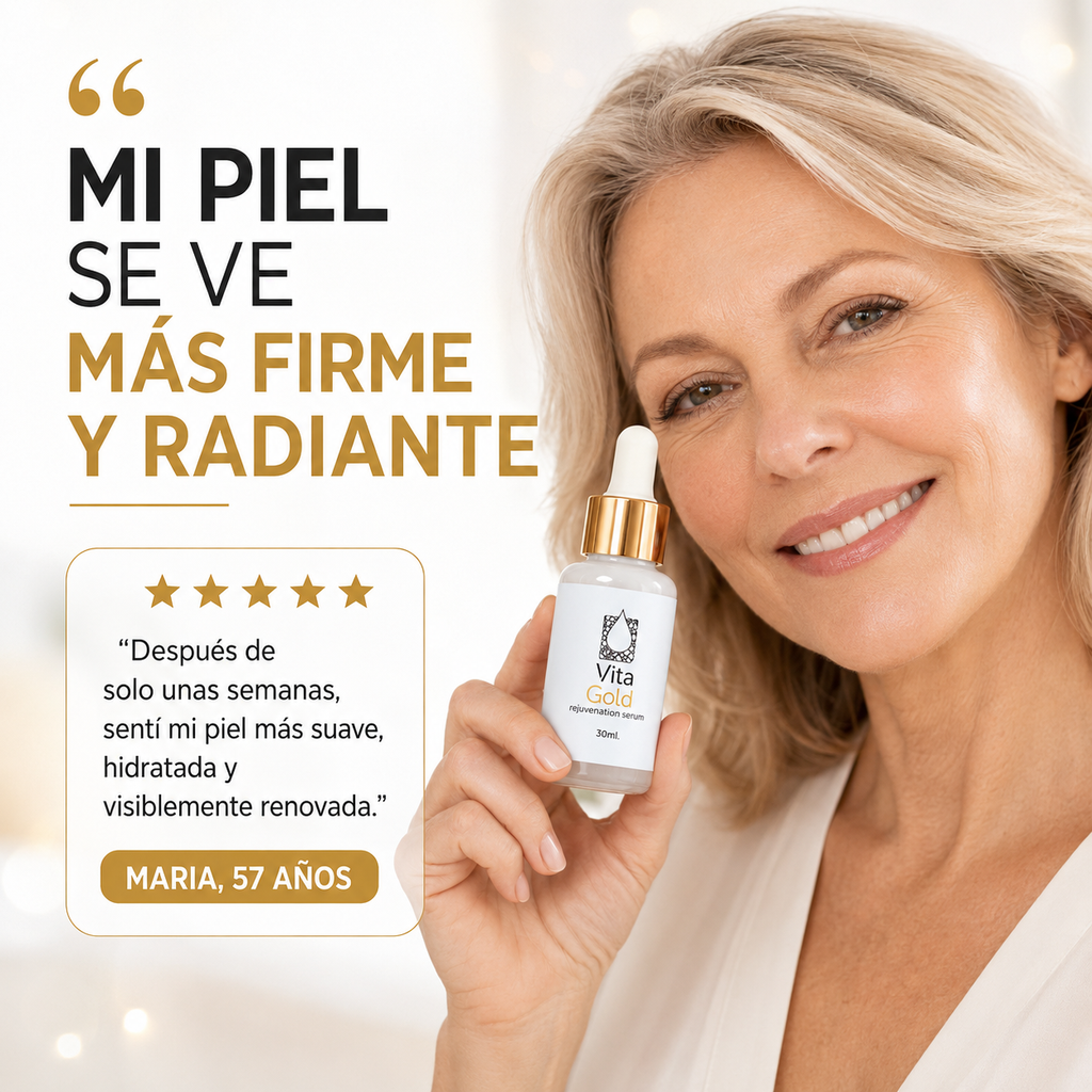 Vita Gold™ Rejuvenation Serum - Revelá una piel más suave, firme y radiante.