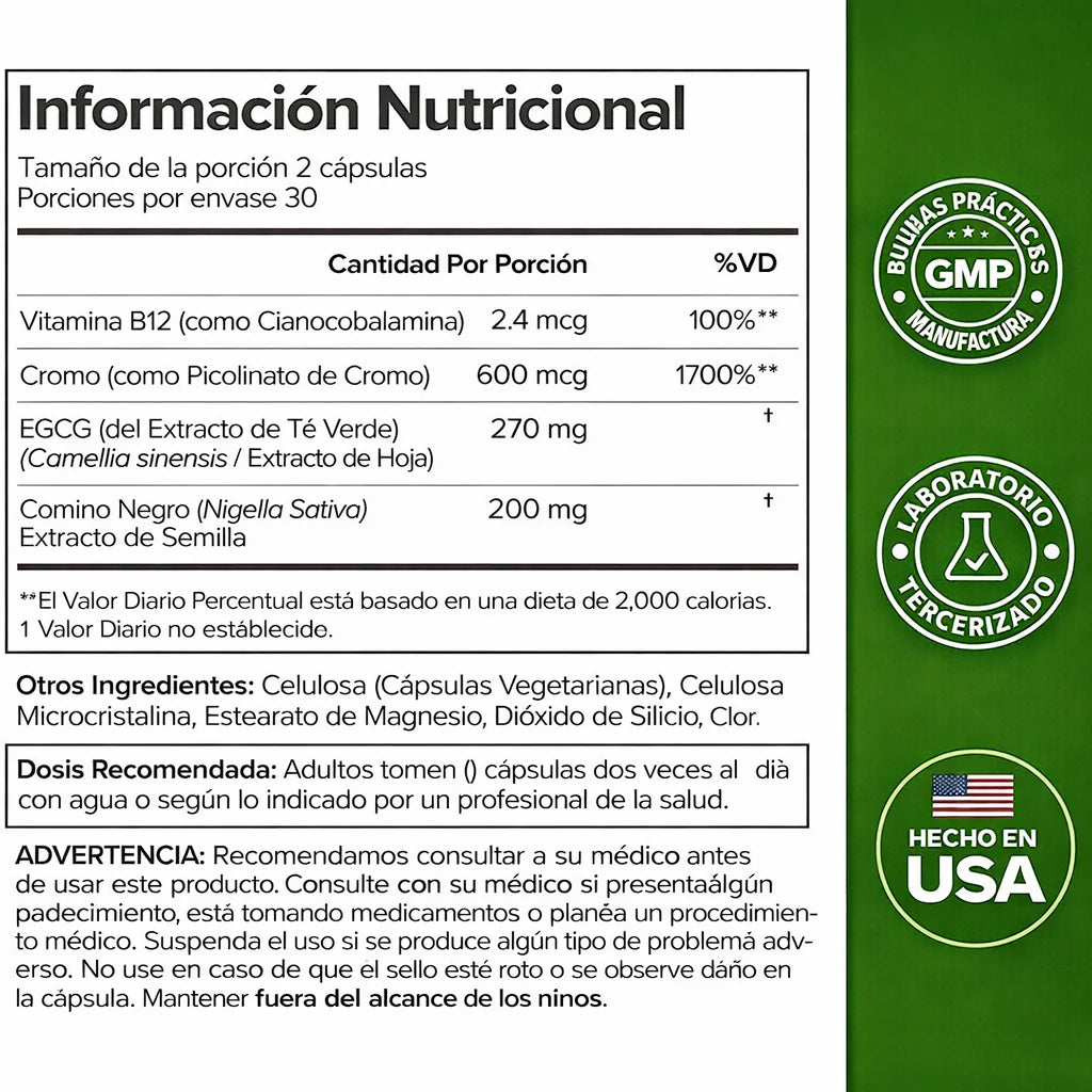 MetaboFit Cápsulas – Acelera tu Metabolismo y Quema Grasa Naturalmente (2x1 Oferta)