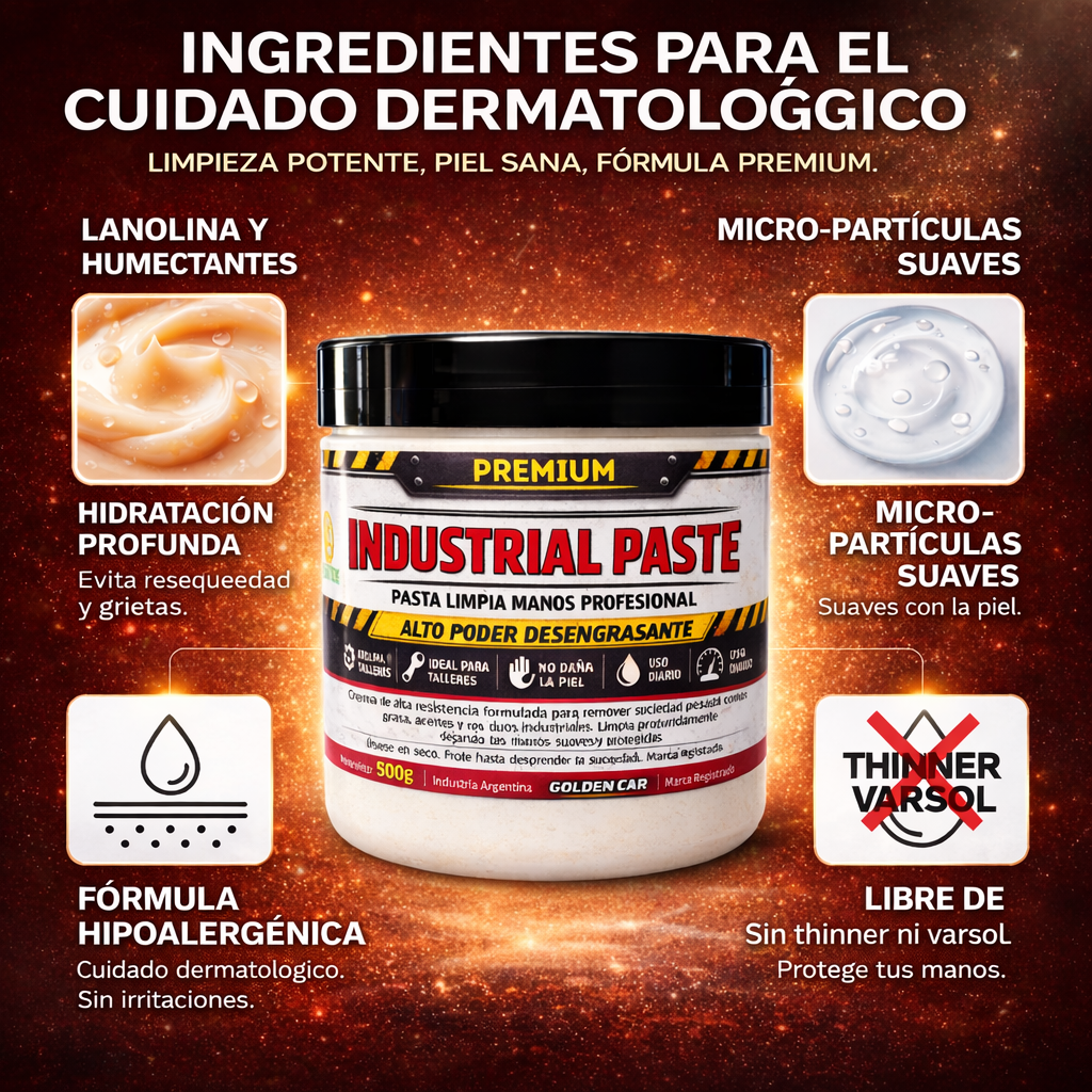 PASTA INDUSTRIAL - Pasta Limpia Manos Profesional, Alto Poder Desengrasante