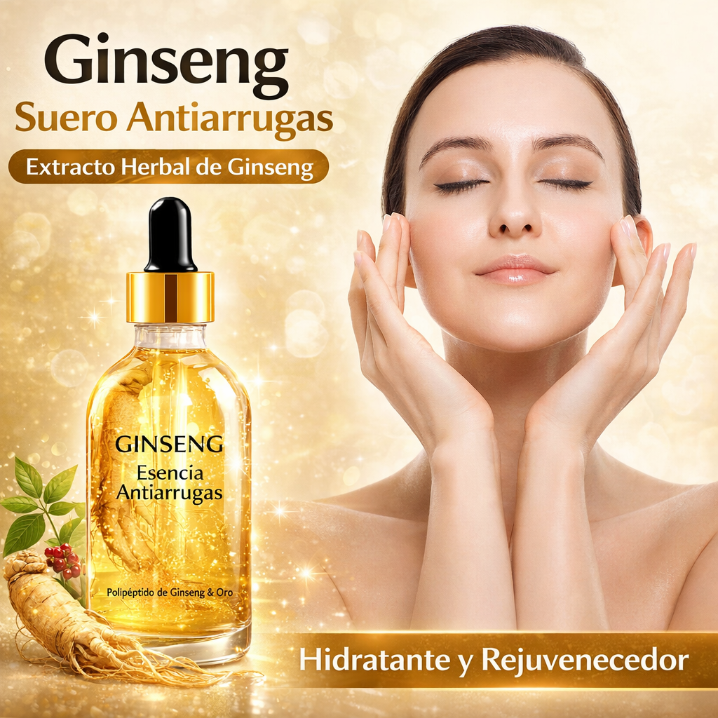 Suero revitalizante con ginseng: elixir radiante y reafirmante para una piel joven