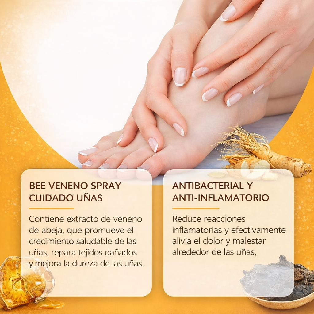Bee Venom Nail Spray - Fortalece e hidrata las uñas. Líquido para todo tipo de uñas.