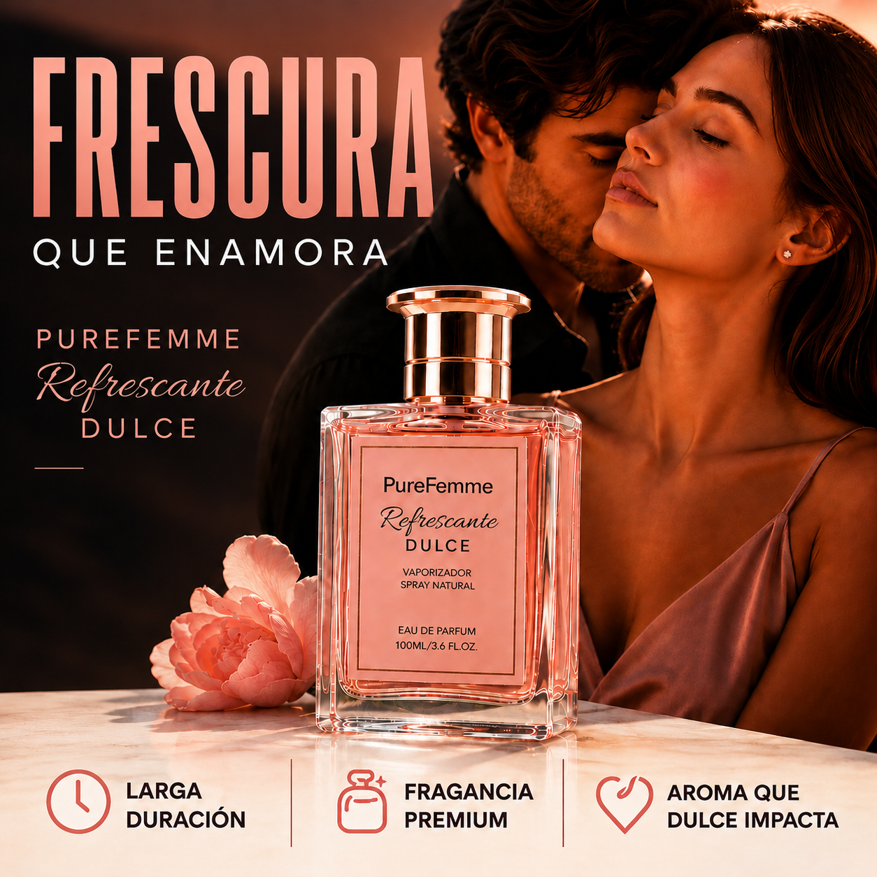 PureFemme Refrescante Dulce - La Frescura Íntima que Te Hace Sentir Segura, Cómoda y Delicadamente Femenina Todo el Día  Subheadline
