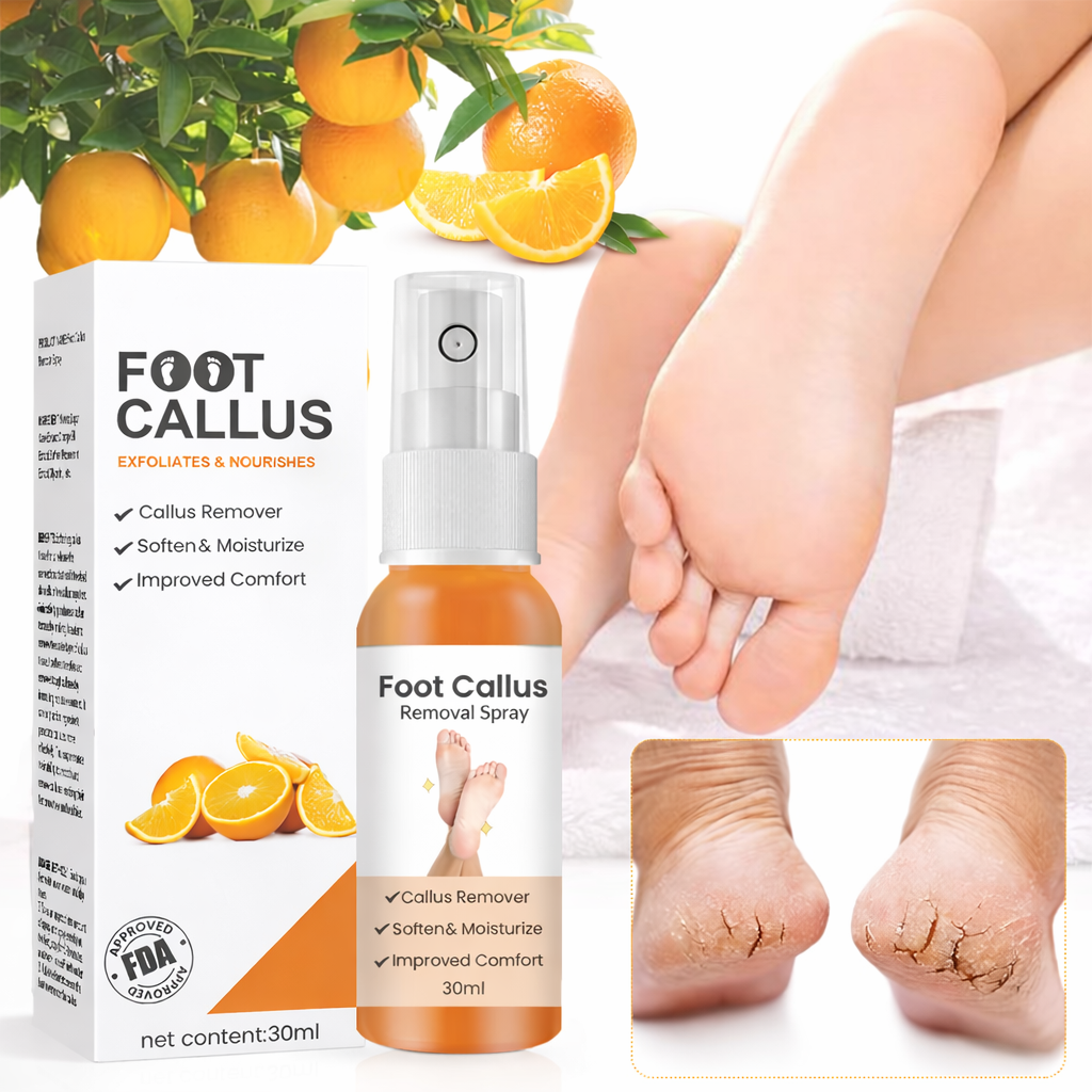 Spray Removedor de Callosidades para Pies - Elimina la aspereza, exfolia la piel seca e hidrata los pies.