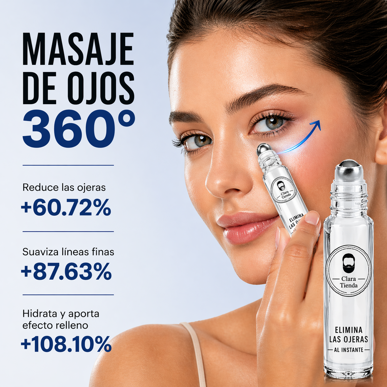 Elimina las ojeras al instante – Ojos más luminosos, suaves y revitalizados