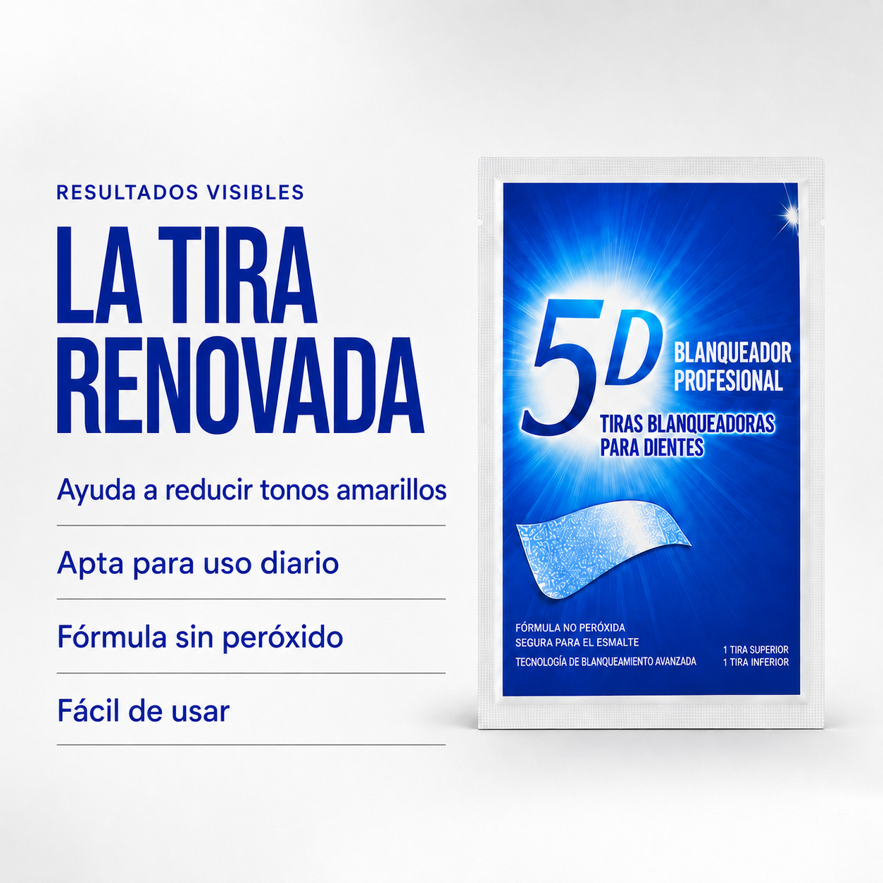 5d Tiras Blanqueadoras de Dientes: Tu Rutina Simple Para Lograr Una Sonrisa Más Blanca Desde Casa