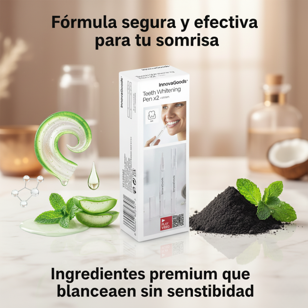 Lápiz Blanqueador LuminaPura — Dientes más blancos, confianza instantánea.