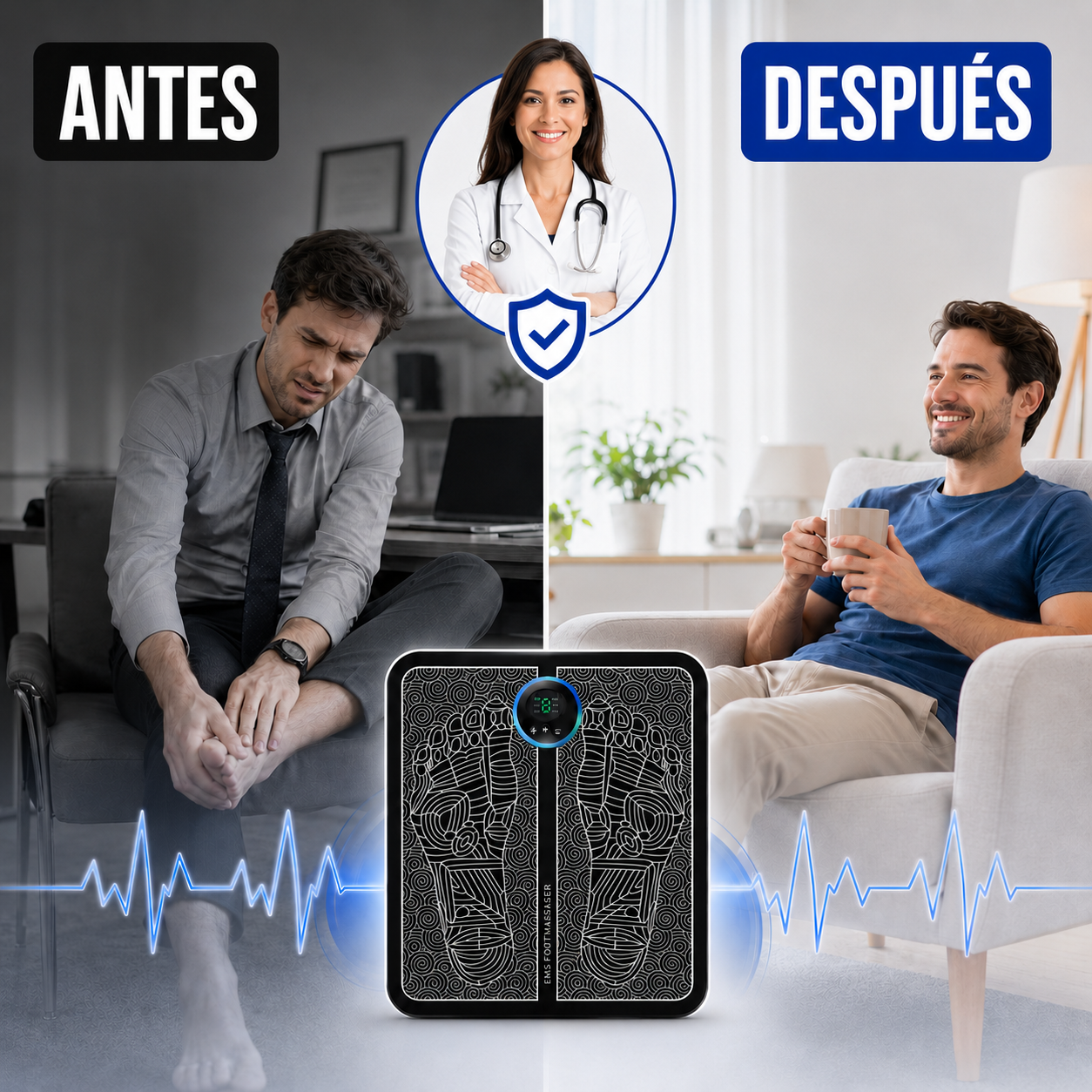 Alfombrilla de Masaje EMS para Pies Para Relajación y Confort Diario