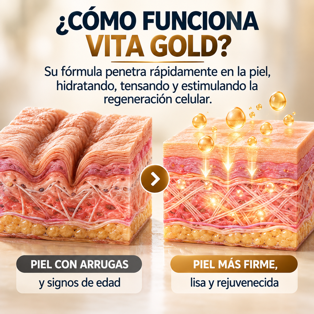 Vita Gold – 20 Años Menos en 5 Minutos: Piel Más Firme, Lisa y Radiante