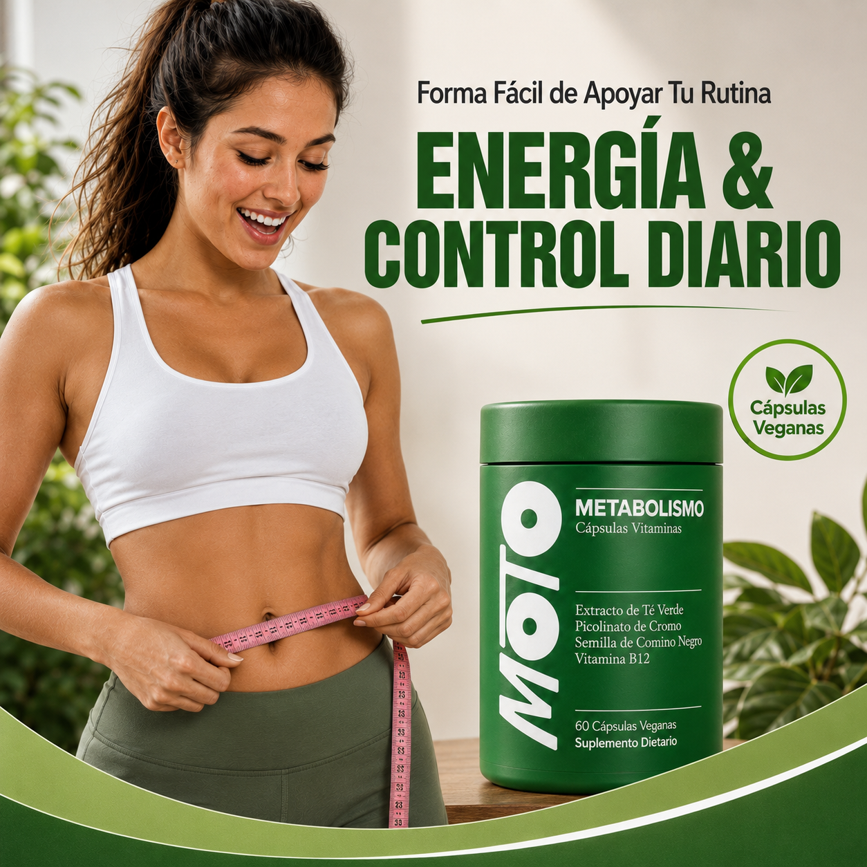 Balance Metabólico - Cápsulas Veganas para Energía y Control Diario
