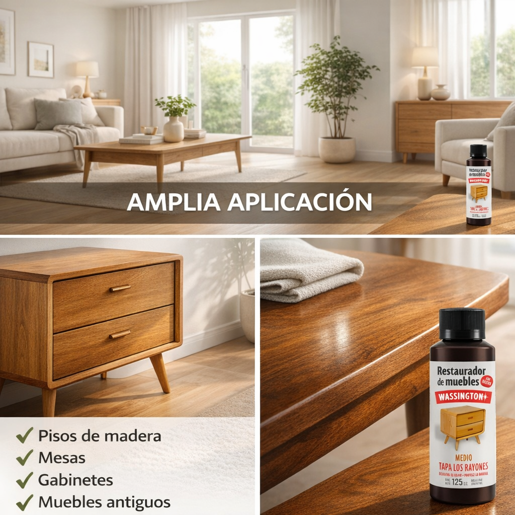 Restaurador de Muebles – Tapa Rayones y Renueva la Madera al Instante