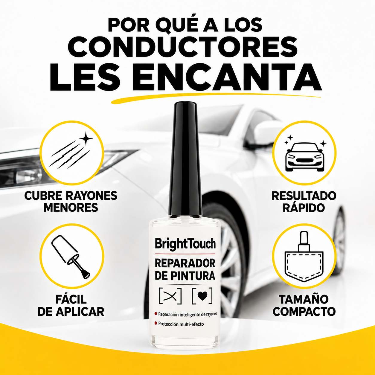 BrightTouch Reparador de Pintura para Auto - Mantené tu auto impecable sin pagar precios de taller