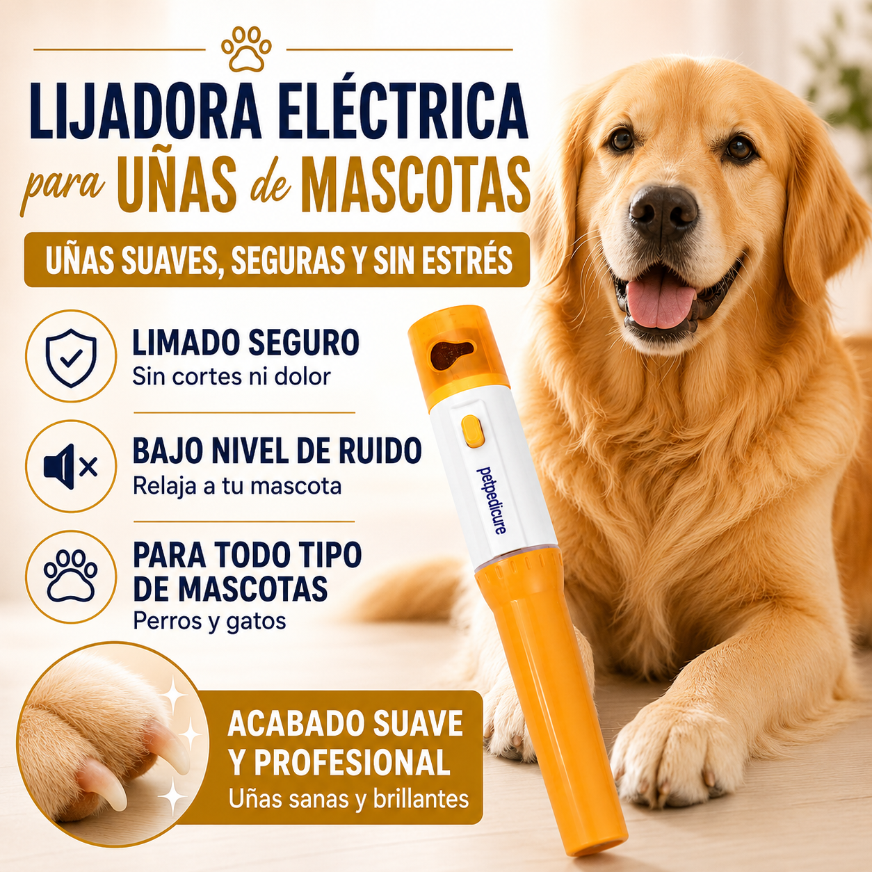 PetPedicure™ - Sin cortes. Sin estrés. Solo uñas suaves.